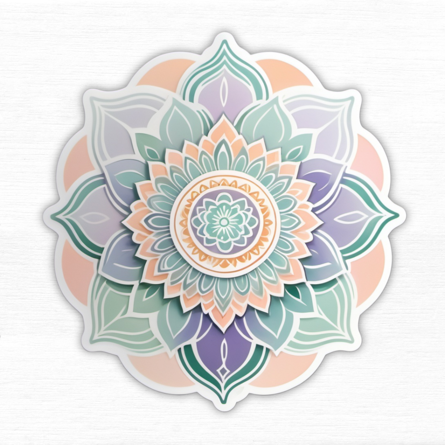 Slow Down Spiral: Mindfulness Mandala Vinyl Sticker
