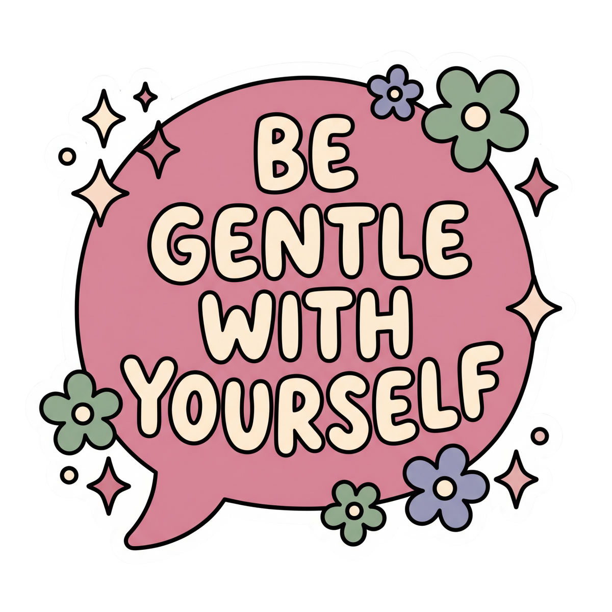 Wellness Pack – 10 Printable Mental Health Stickers | Digital Download