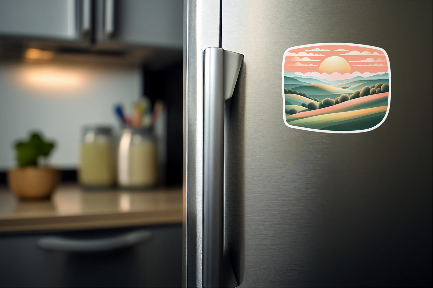 Peaceful Morning - Sunrise Landscape Vinyl Sticker