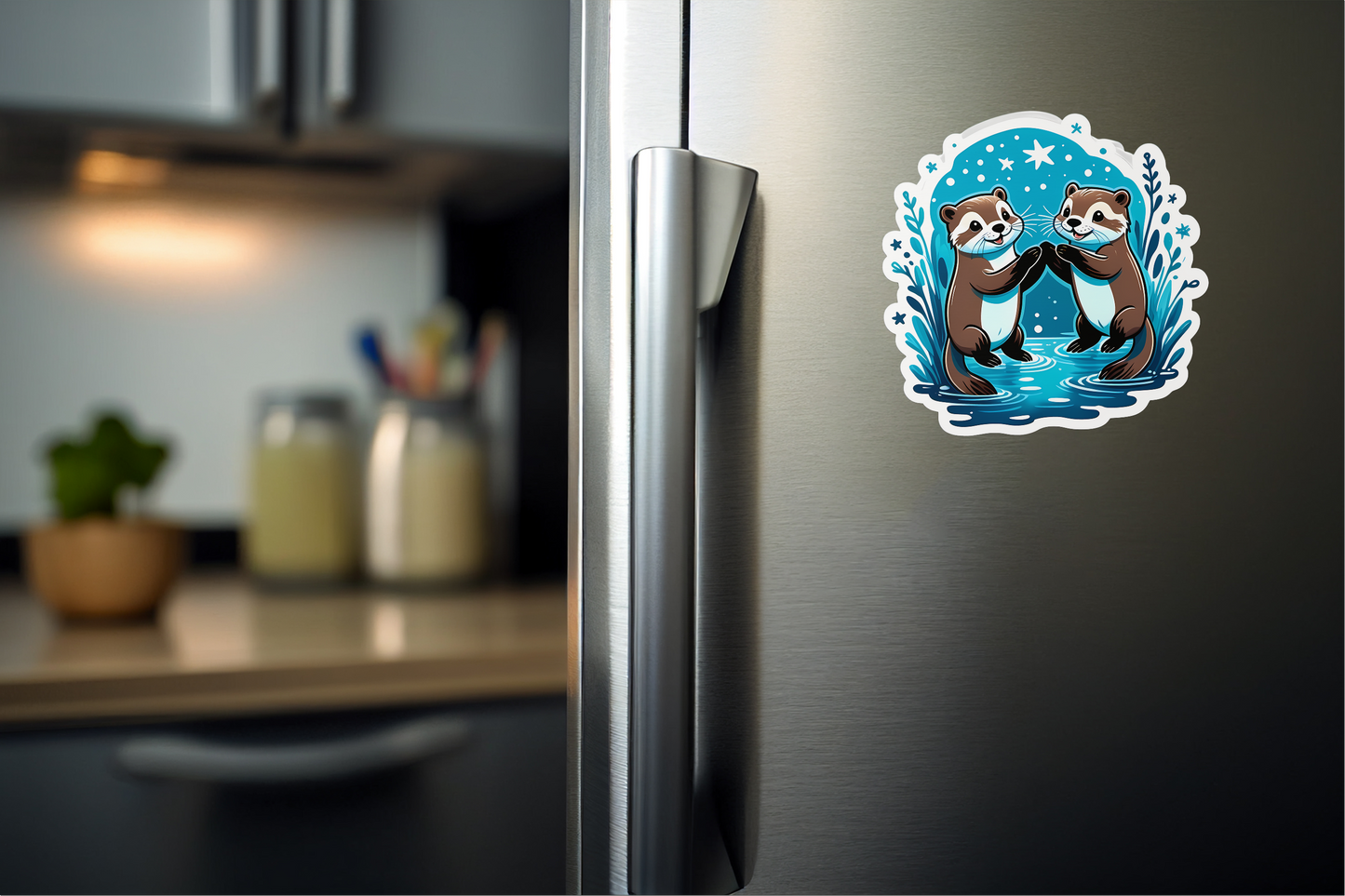 Smiling Otters Vinyl Sticker – Cuteness Overload