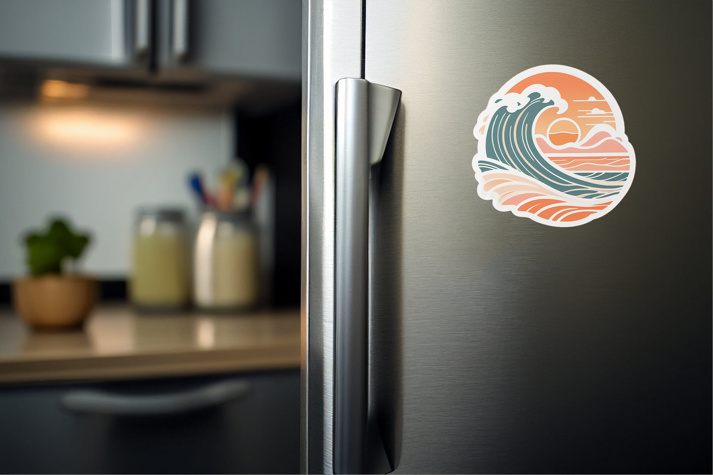 Sunlit Healing Waves – Anxiety Relief Vinyl Sticker
