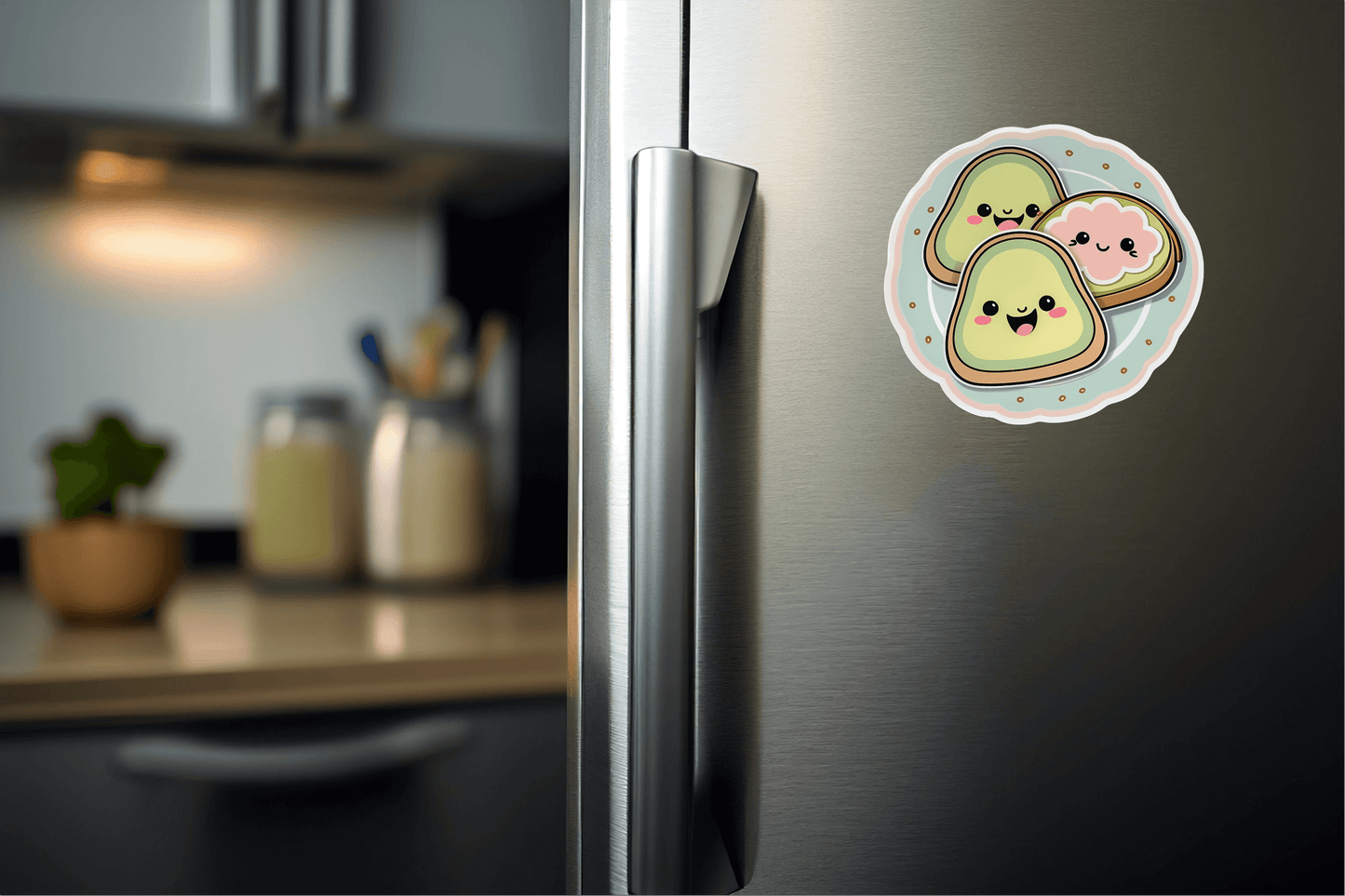 Pastel Avocado Toast Vibes Sticker