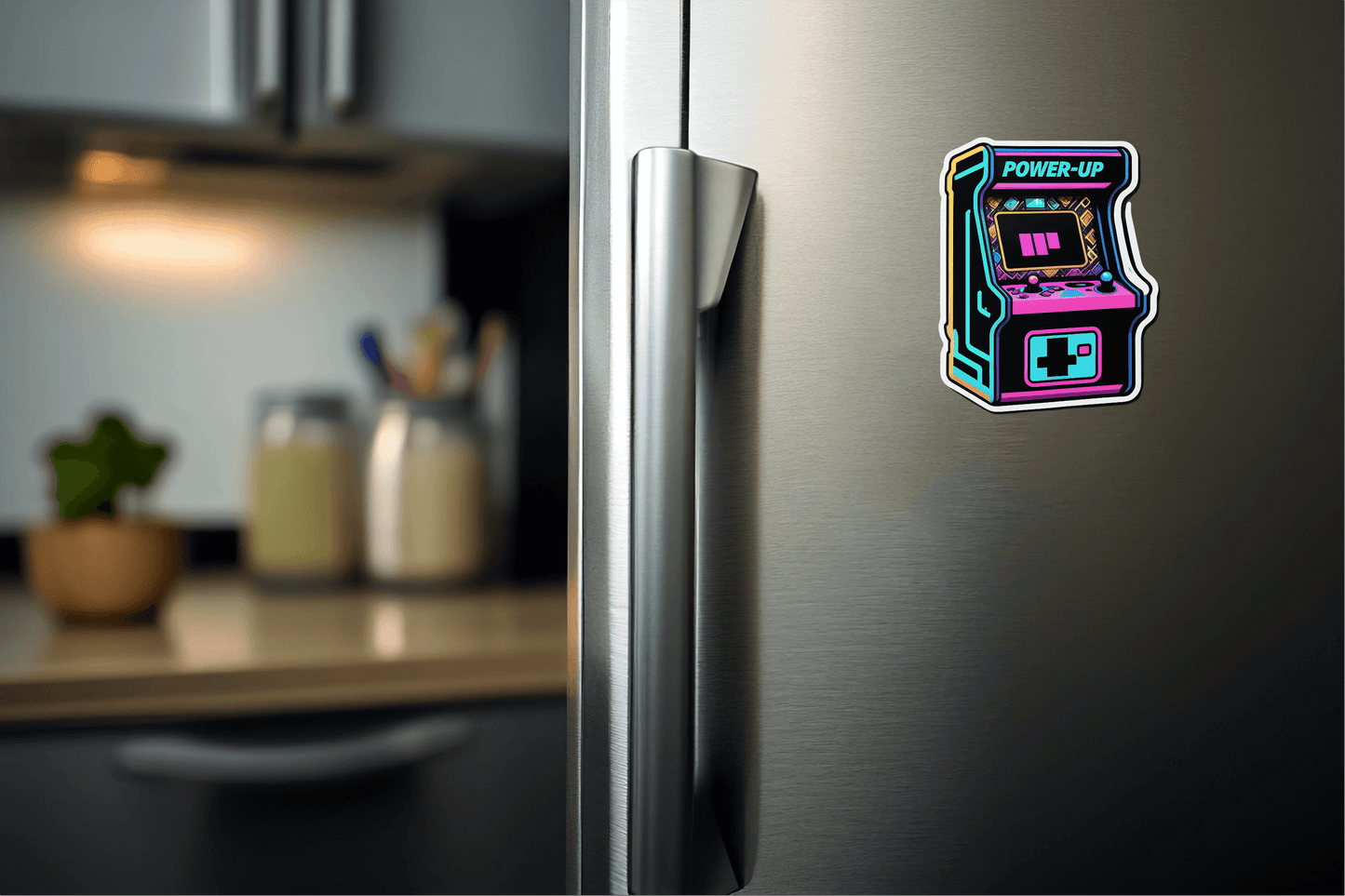 Retro Arcade Power-Up Vinyl Sticker
