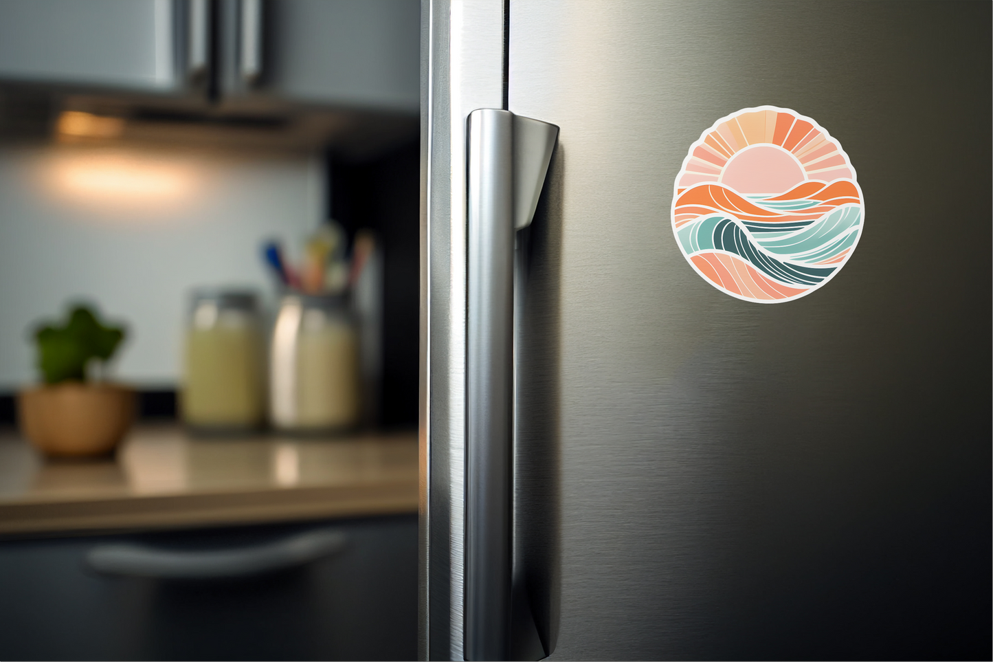 Sunlit Healing Waves – Anxiety Relief Vinyl Sticker #2