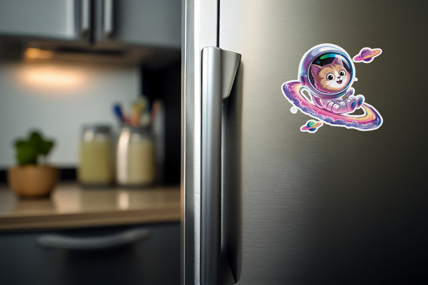 Cosmic Cat Explorer Vinyl Sticker