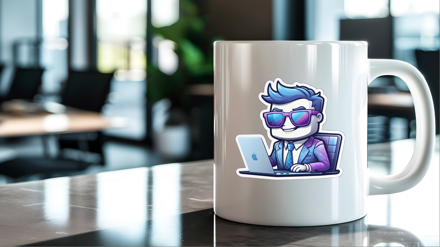 Byte Boss: Tech Motivator Sticker