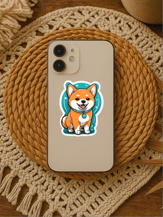 Happy Suzuki the Shiba – Dog Life Vinyl Sticker