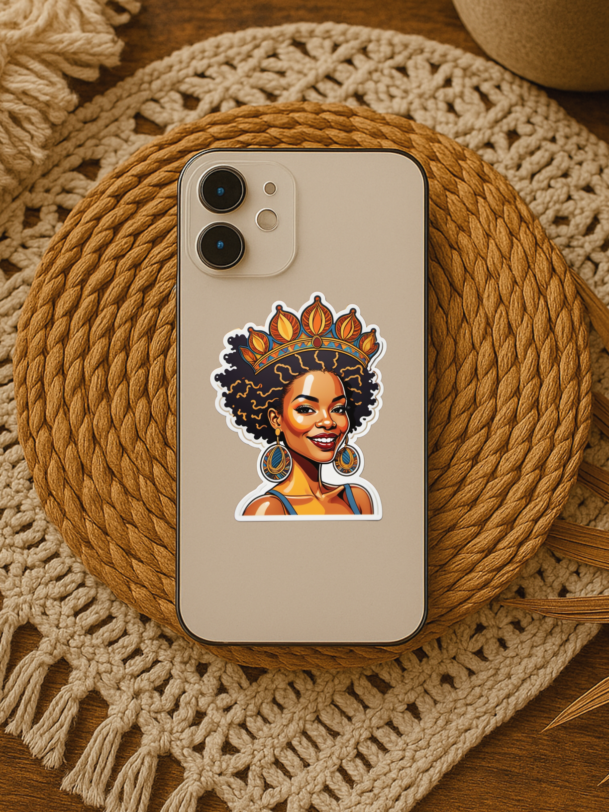 Radiant Afro Queen – HBCU Pride Vinyl Sticker