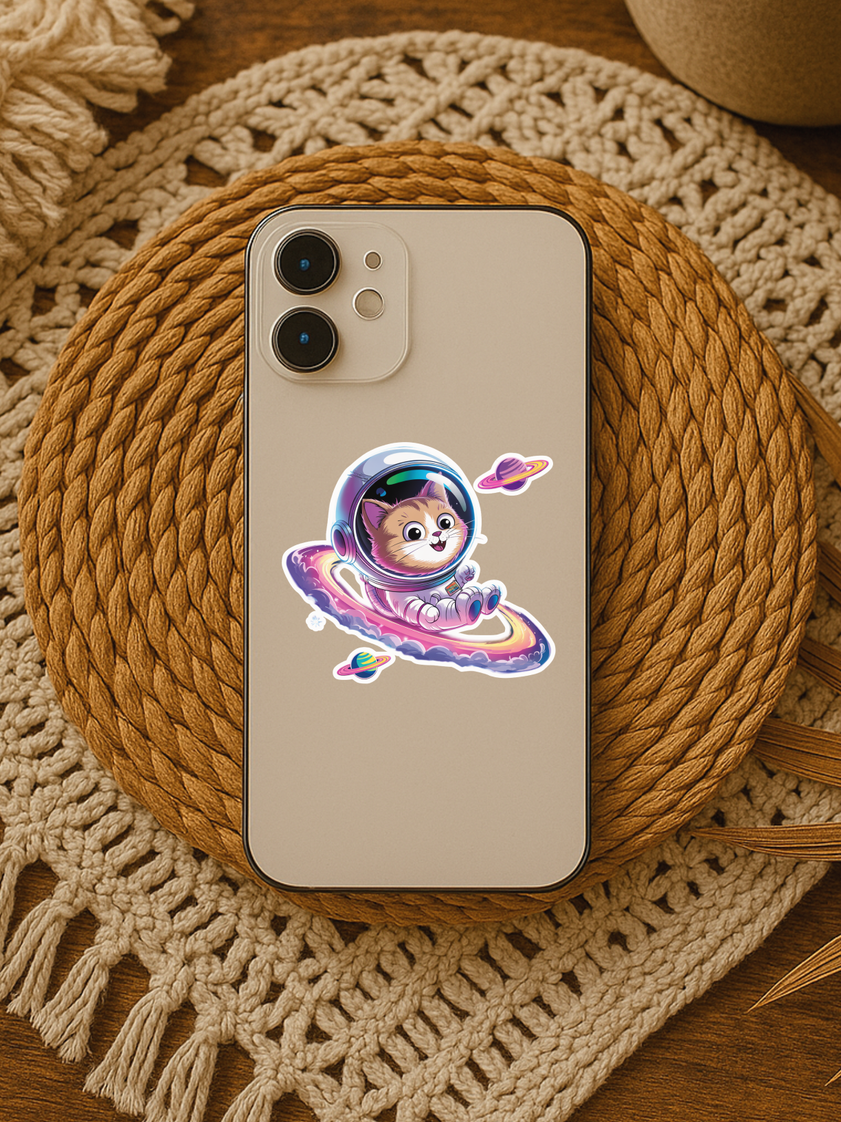 Cosmic Cat Explorer Vinyl Sticker