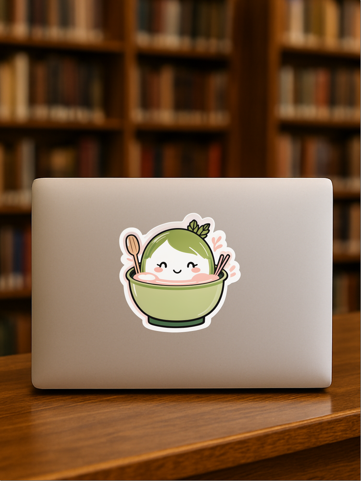 Whimsical Matcha Mood Bowl Vinyl Sticker