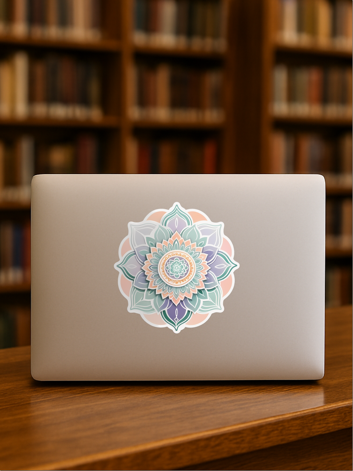 Slow Down Spiral: Mindfulness Mandala Vinyl Sticker