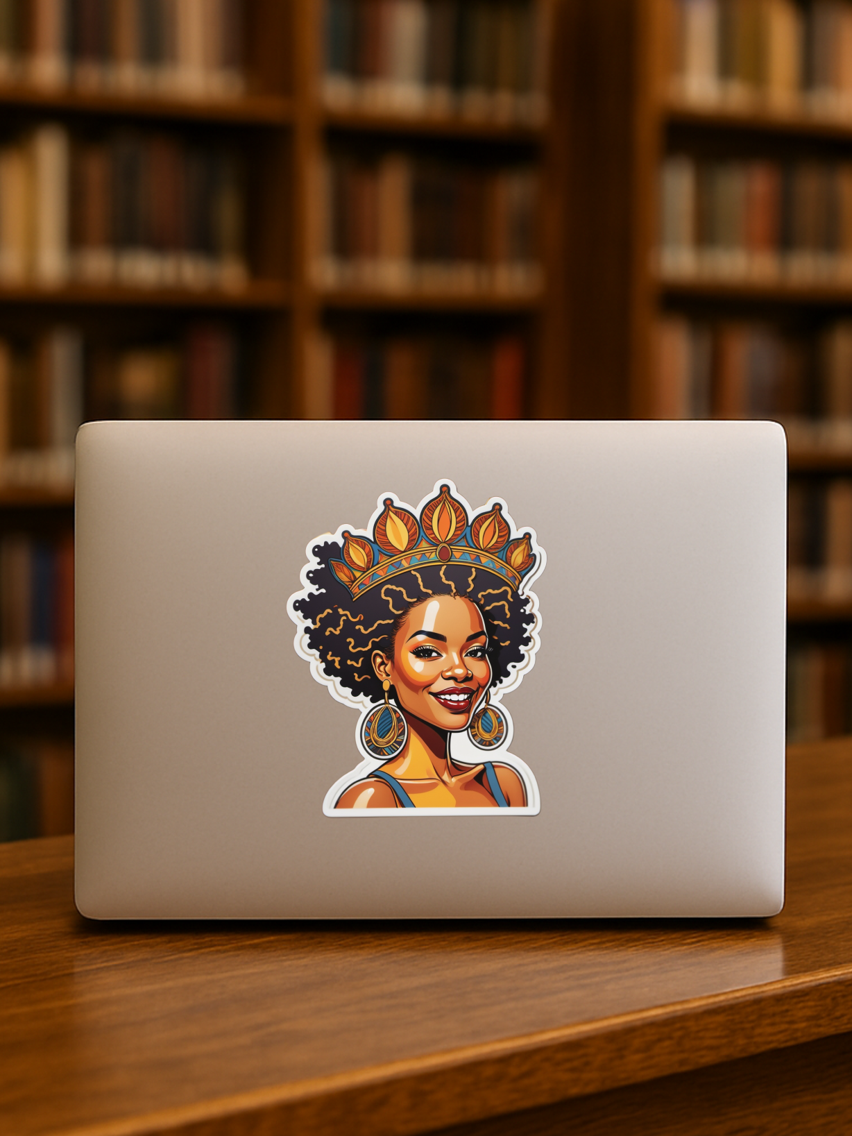Radiant Afro Queen – HBCU Pride Vinyl Sticker