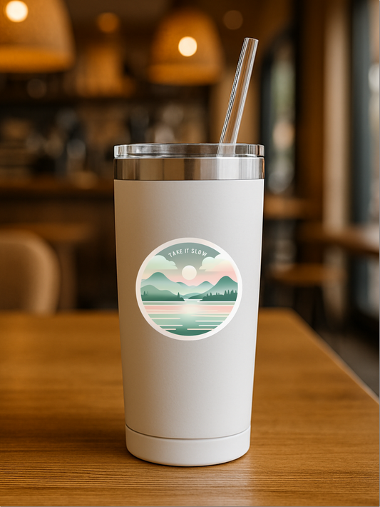 Serenity: Calming Flow Affirmation Vinyl Sticker