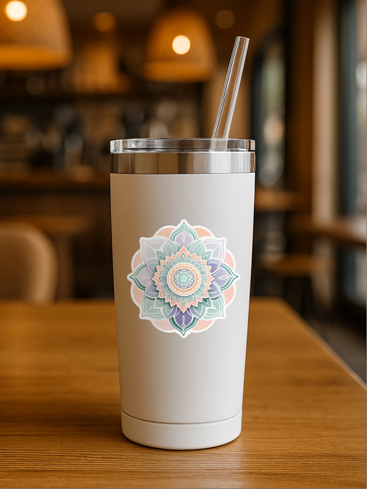 Slow Down Spiral: Mindfulness Mandala Vinyl Sticker