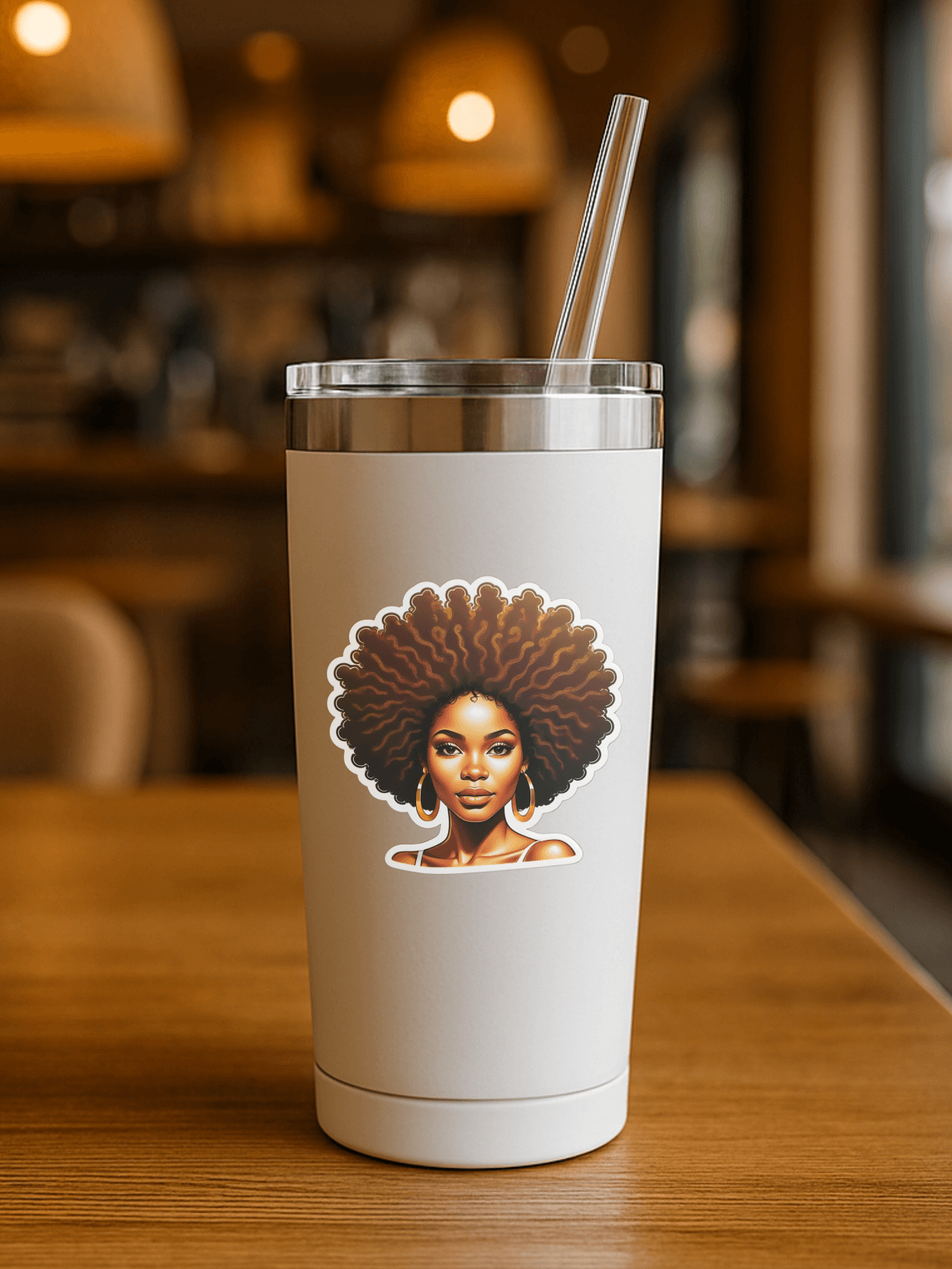 Melanin Magic Afro Queen Sticker