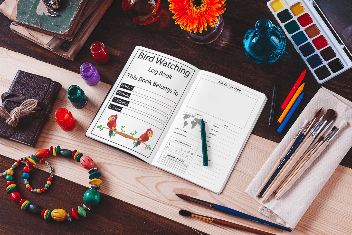 Bird watching Logbook - Harris Creative Designs