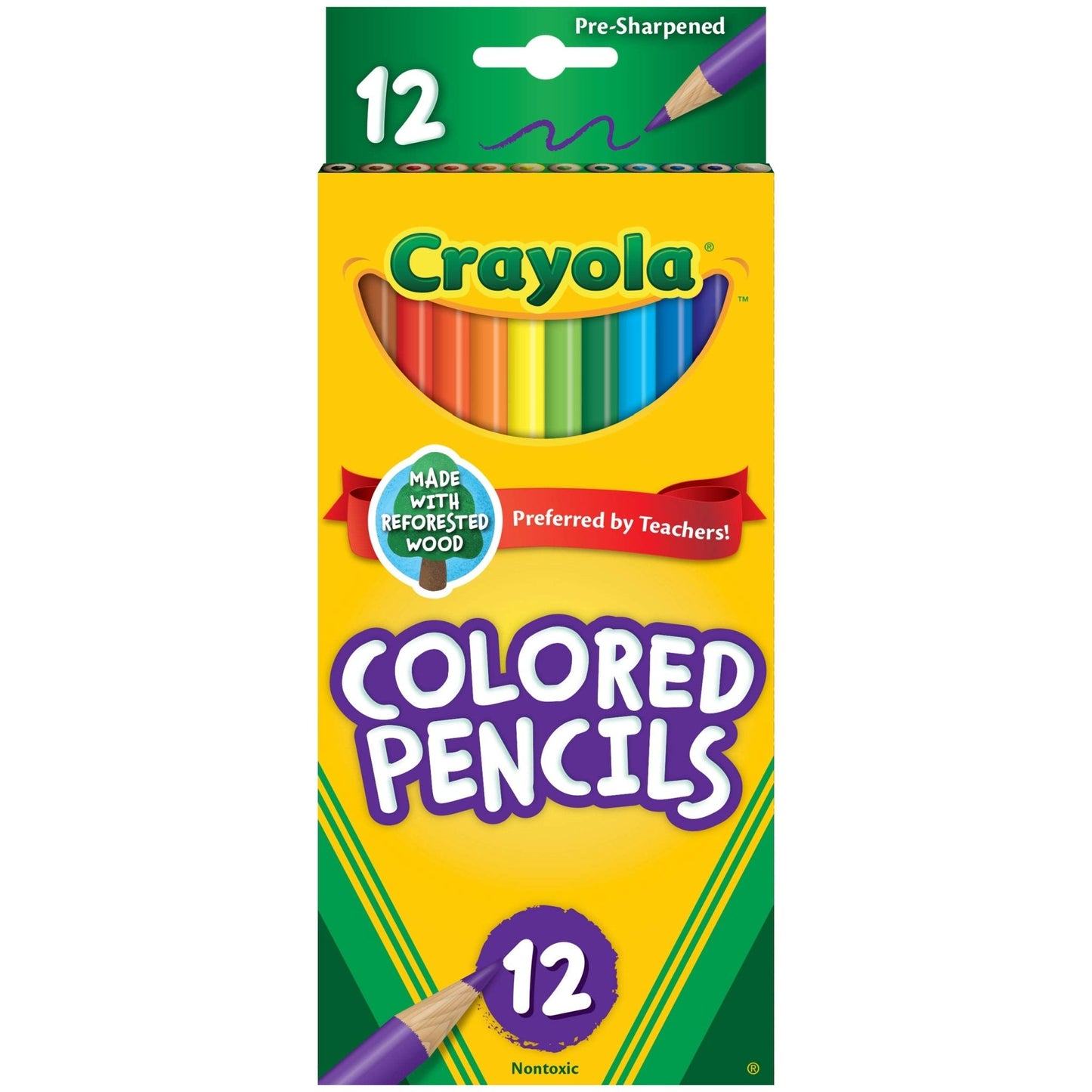 Crayola 12ct Kids Pre - Sharpened Colored Pencils - Harris Creative Designs