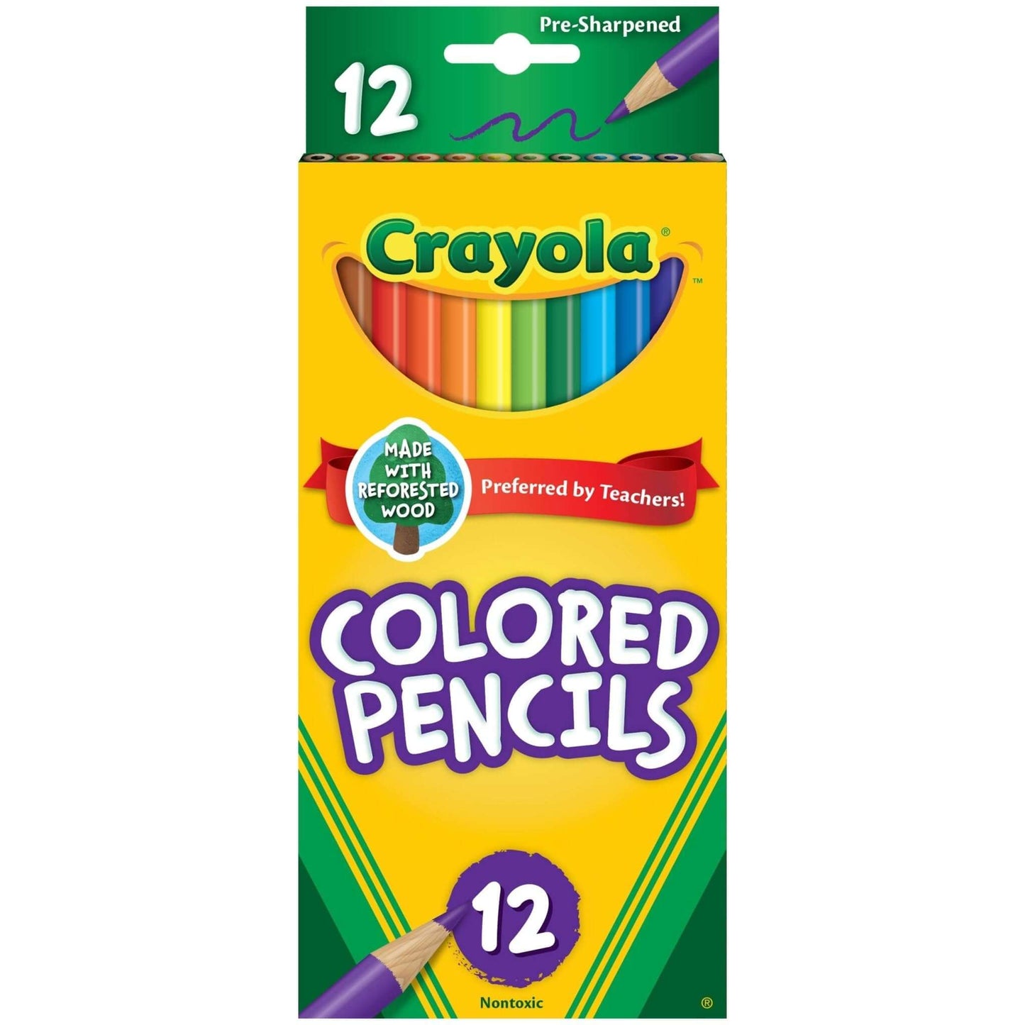 Crayola 12ct Kids Pre - Sharpened Colored Pencils - Harris Creative Designs