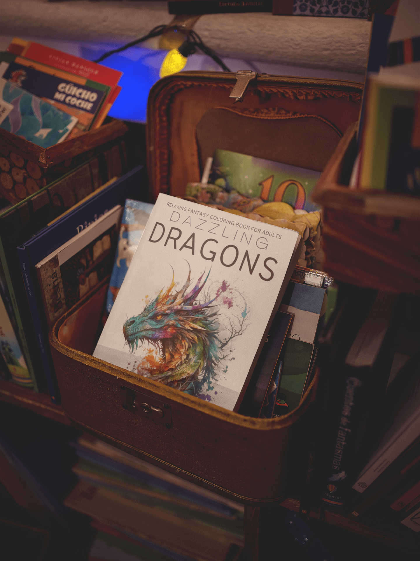 Dazzling Dragons: Relaxing Fantasy Coloring Book for Adults - Harris Creative Designs