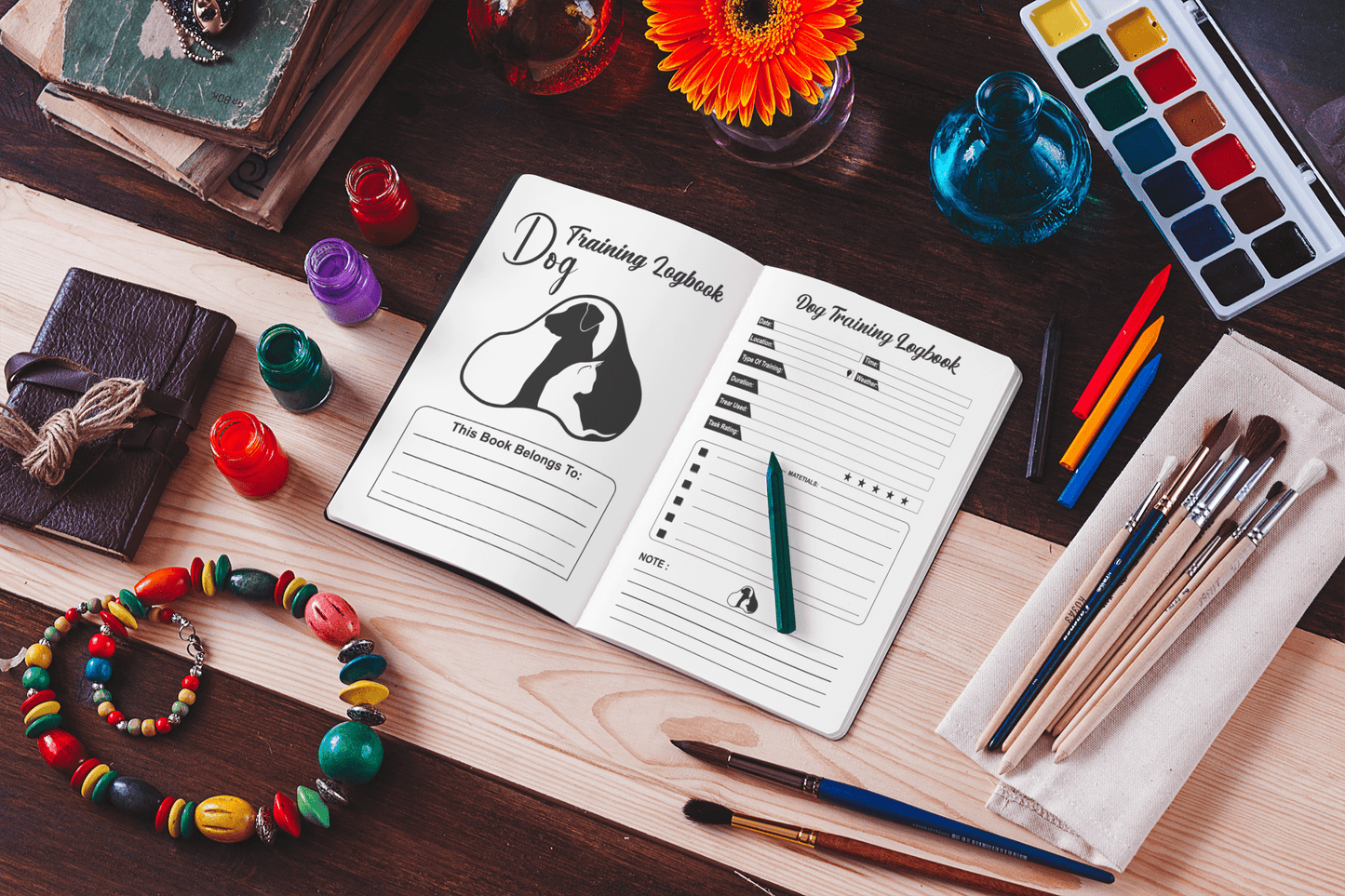 Dog Training Log Book - Harris Creative Designs