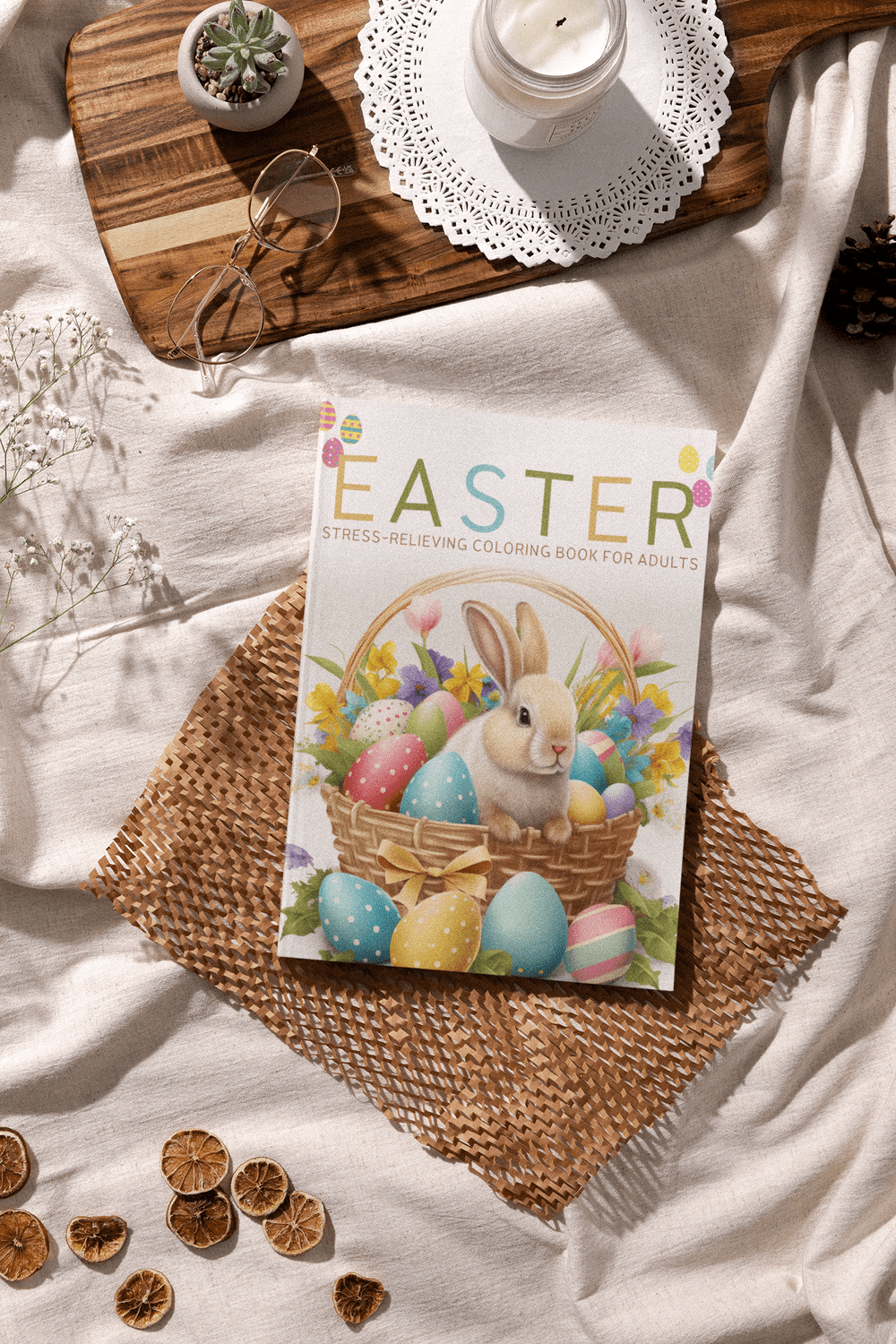 Easter Stress - Relieving Coloring Book for Adults - Harris Creative Designs