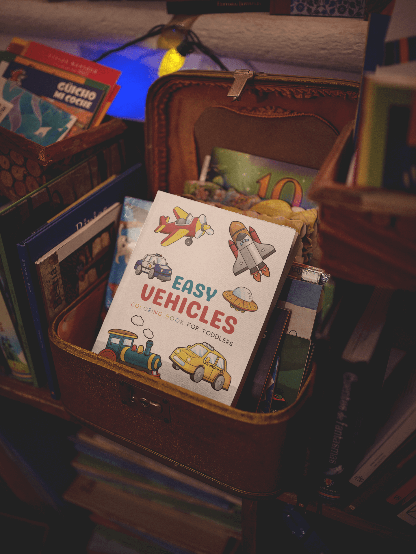 Easy Vehicles Coloring Book for Kids & Toddlers - Harris Creative Designs