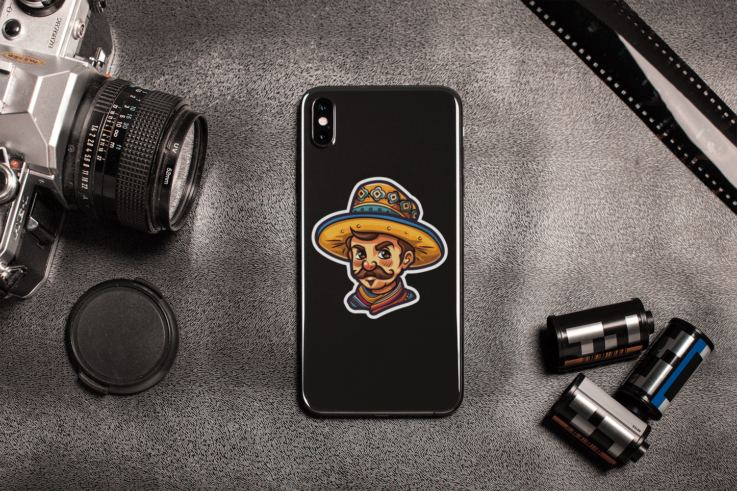 Fiesta Hombre Sticker - Harris Creative Designs