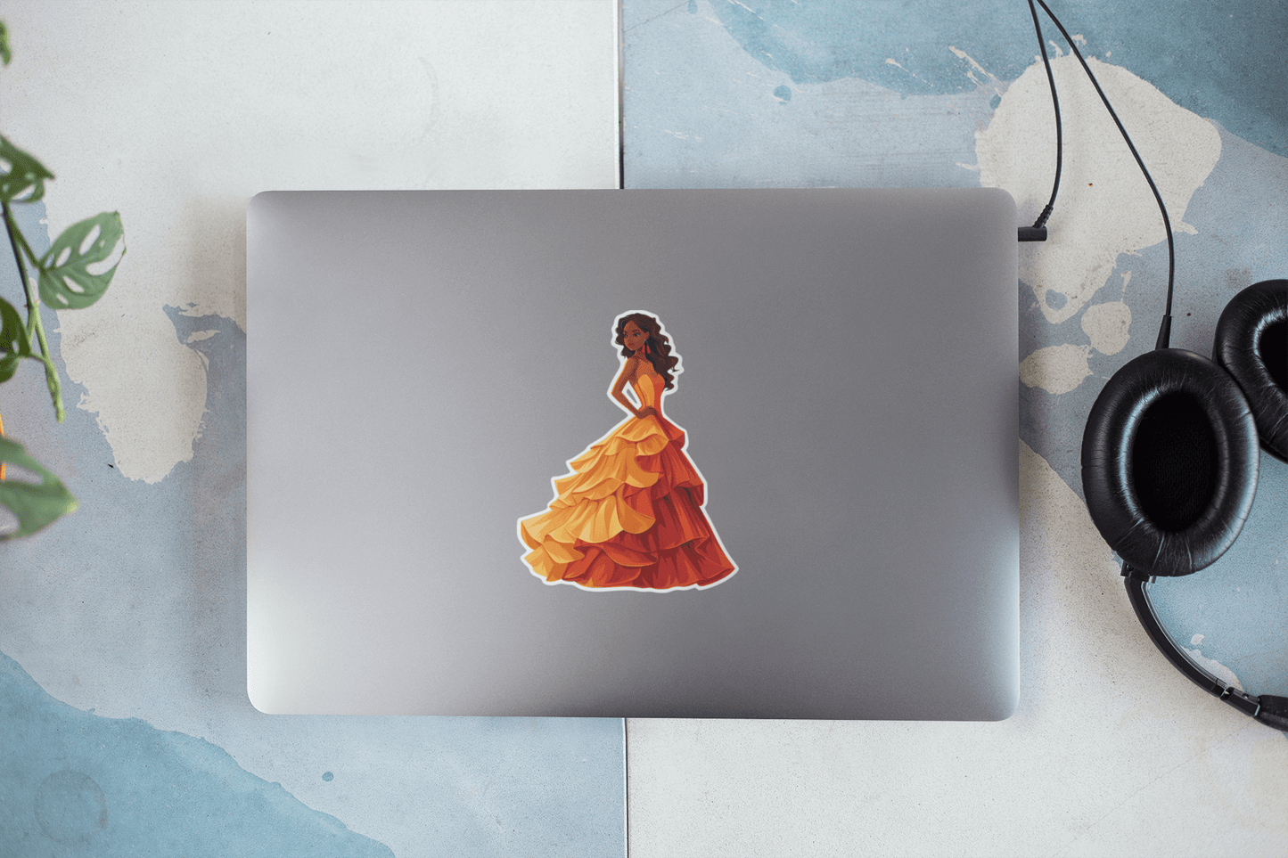 Golden Flame Beauty Sticker - Harris Creative Designs