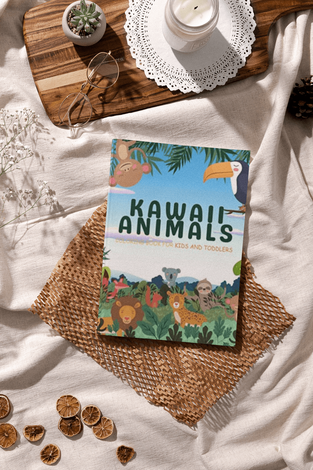Kawaii Animals Coloring Book for Kids and Toddlers - Harris Creative Designs