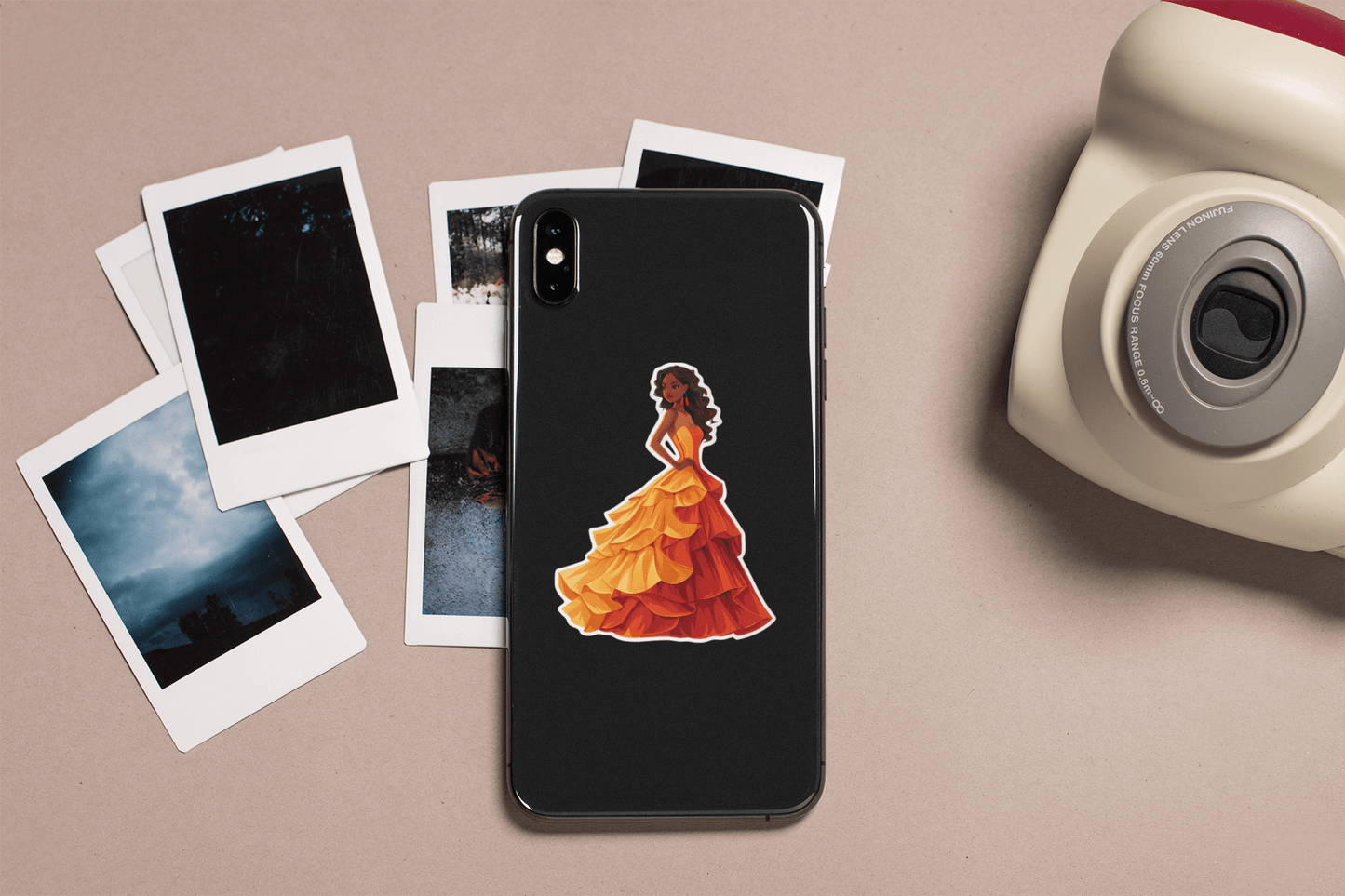 Golden Flame Beauty Stickers
