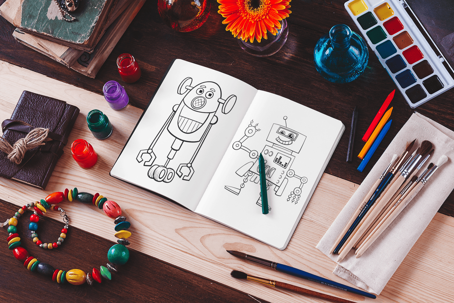 Robot Coloring Book for Kids - Harris Creative Designs