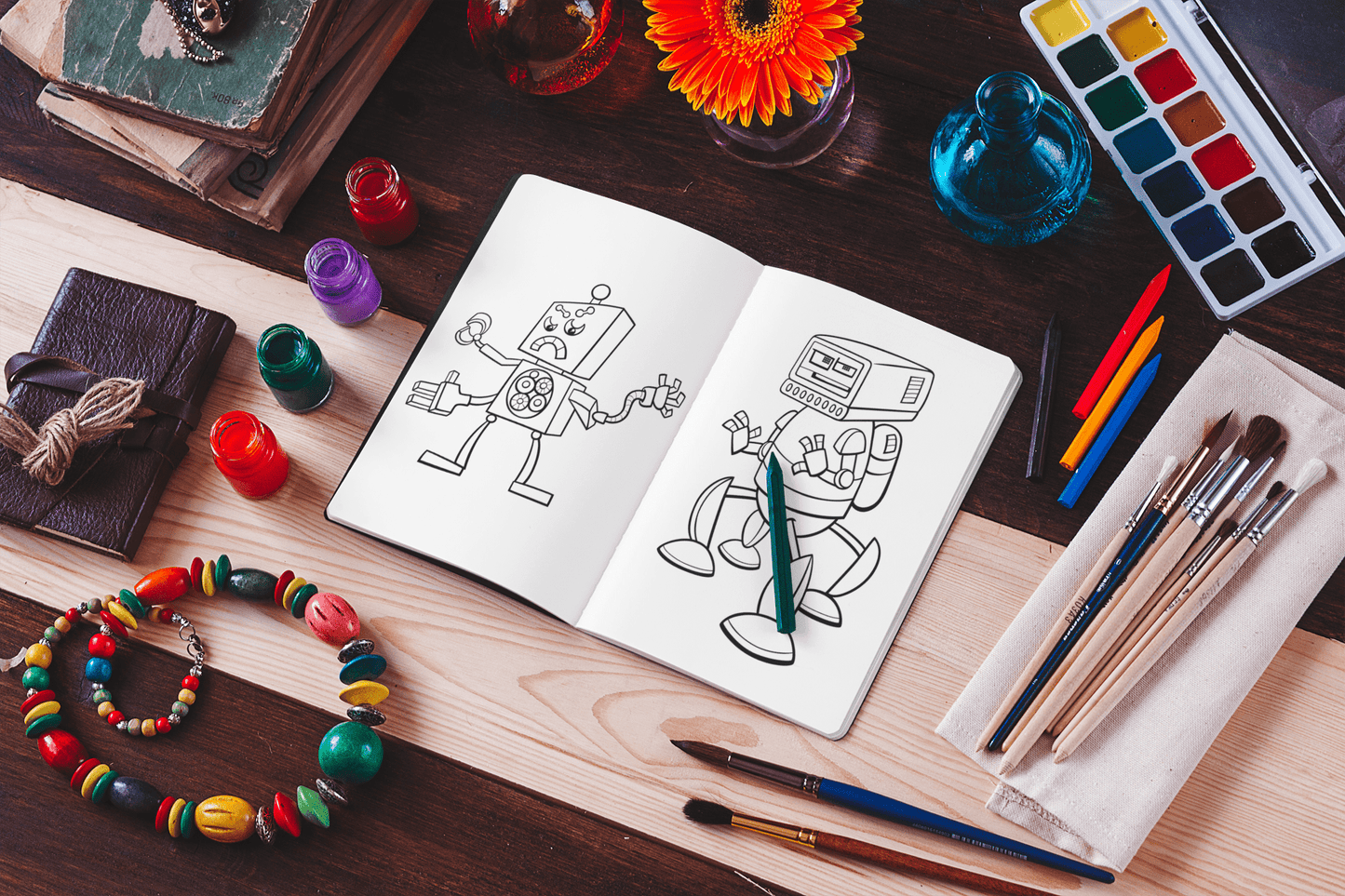 Robot Coloring Book for Kids - Harris Creative Designs