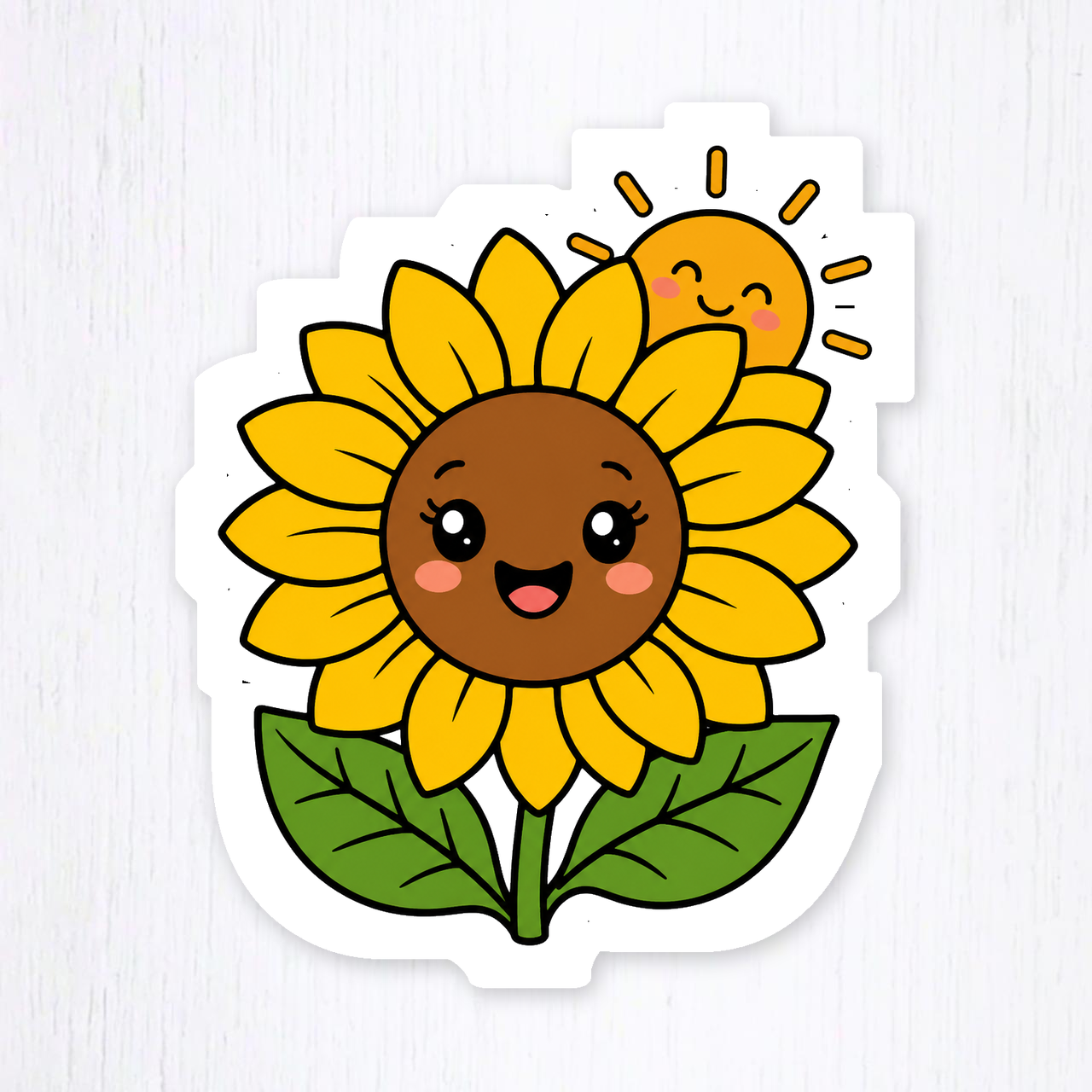 Digital-download preview of the Rise & Shine Sunflower sticker design