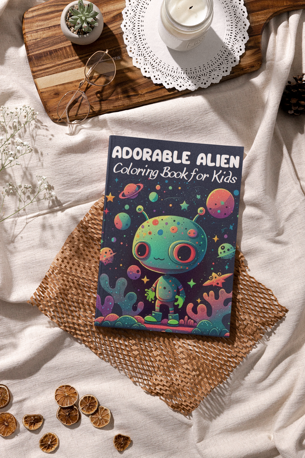 Adorable Alien Coloring Book for Kids