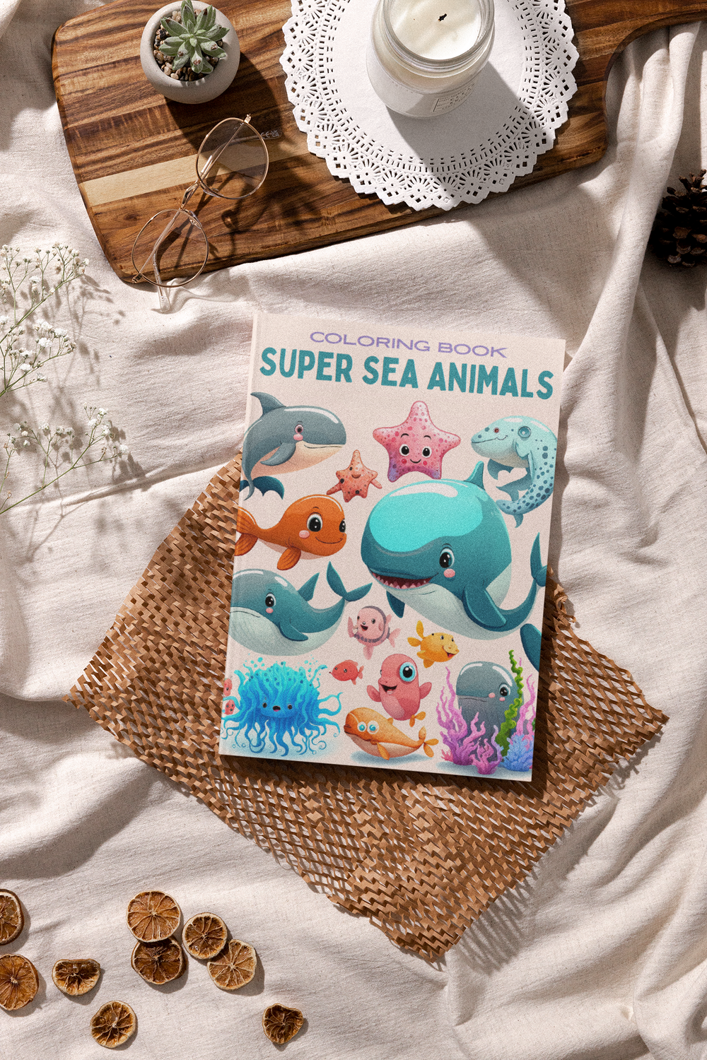 Super Sea Animals Coloring Book