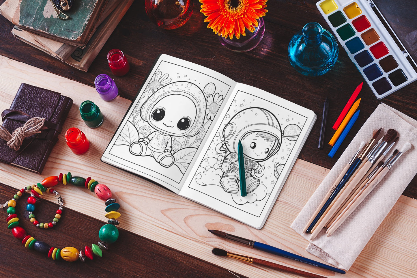 Astronaut Coloring Book for Kids