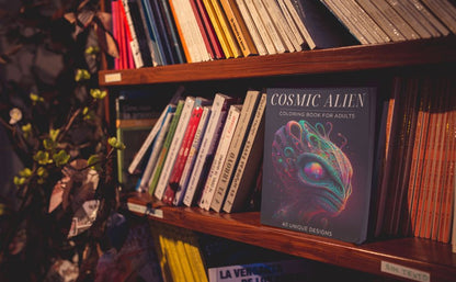 Cosmic Alien Coloring Book for Adults