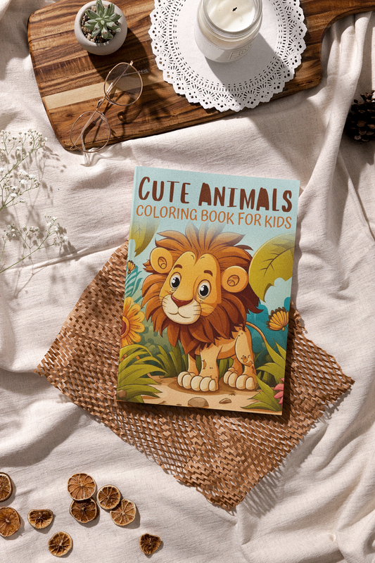 Cute Animals Coloring Book for Kids