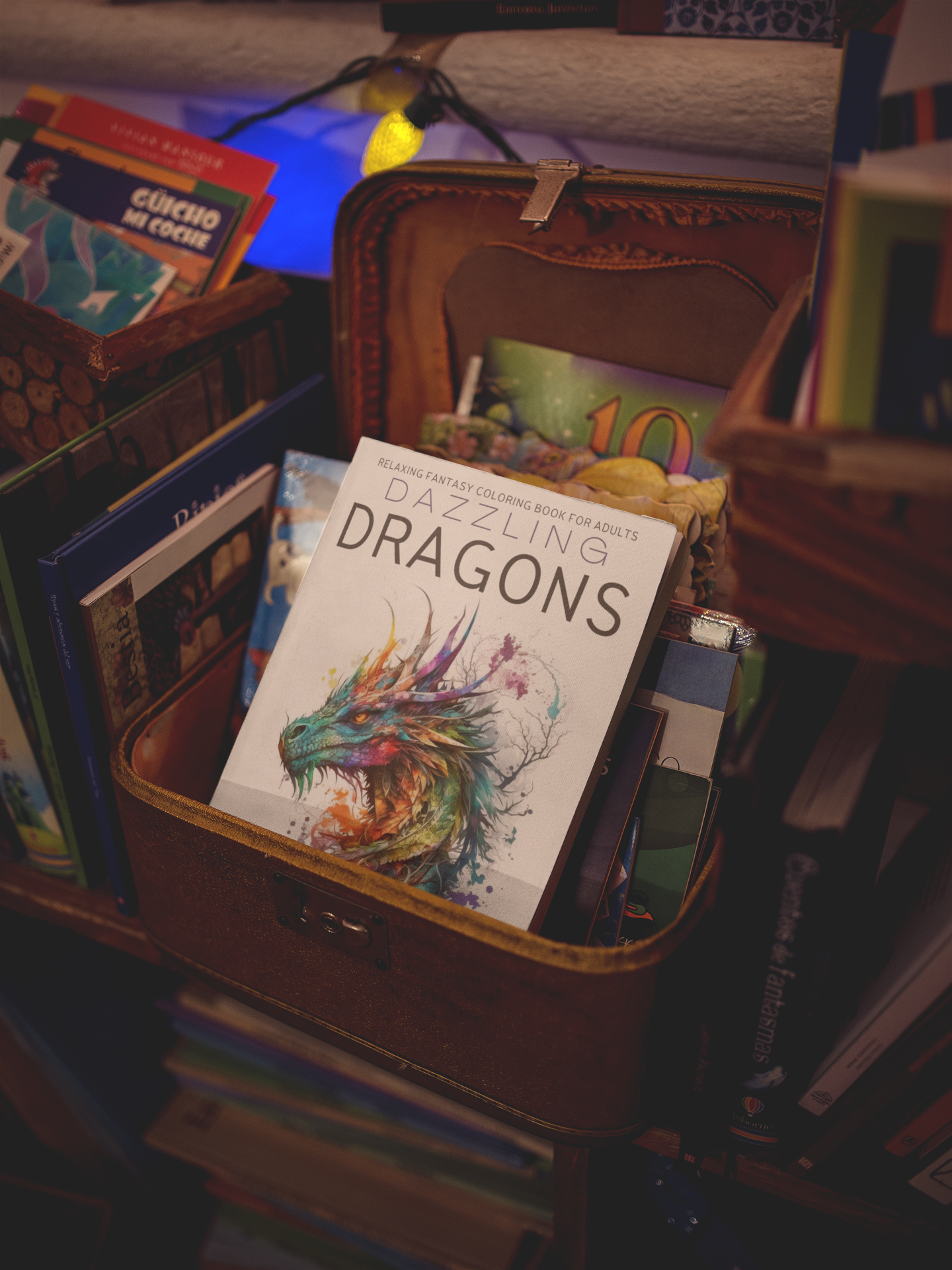 Dazzling Dragons: Relaxing Fantasy Coloring Book for Adults