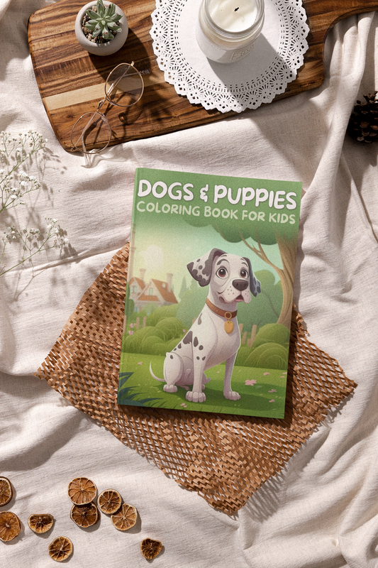 Dogs & Puppies Coloring Book for Kids