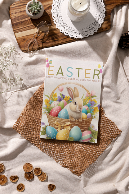 Easter Stress-Relieving Coloring Book for Adults