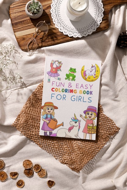 Fun & Easy Coloring Book for Girls