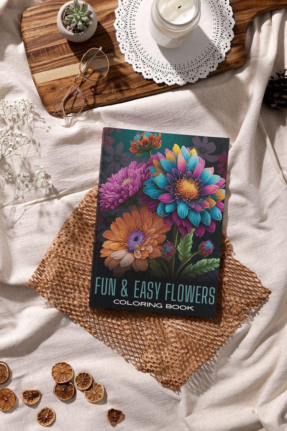 Fun & Easy Flowers Coloring Book