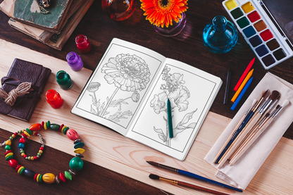 Fun & Easy Flowers Coloring Book