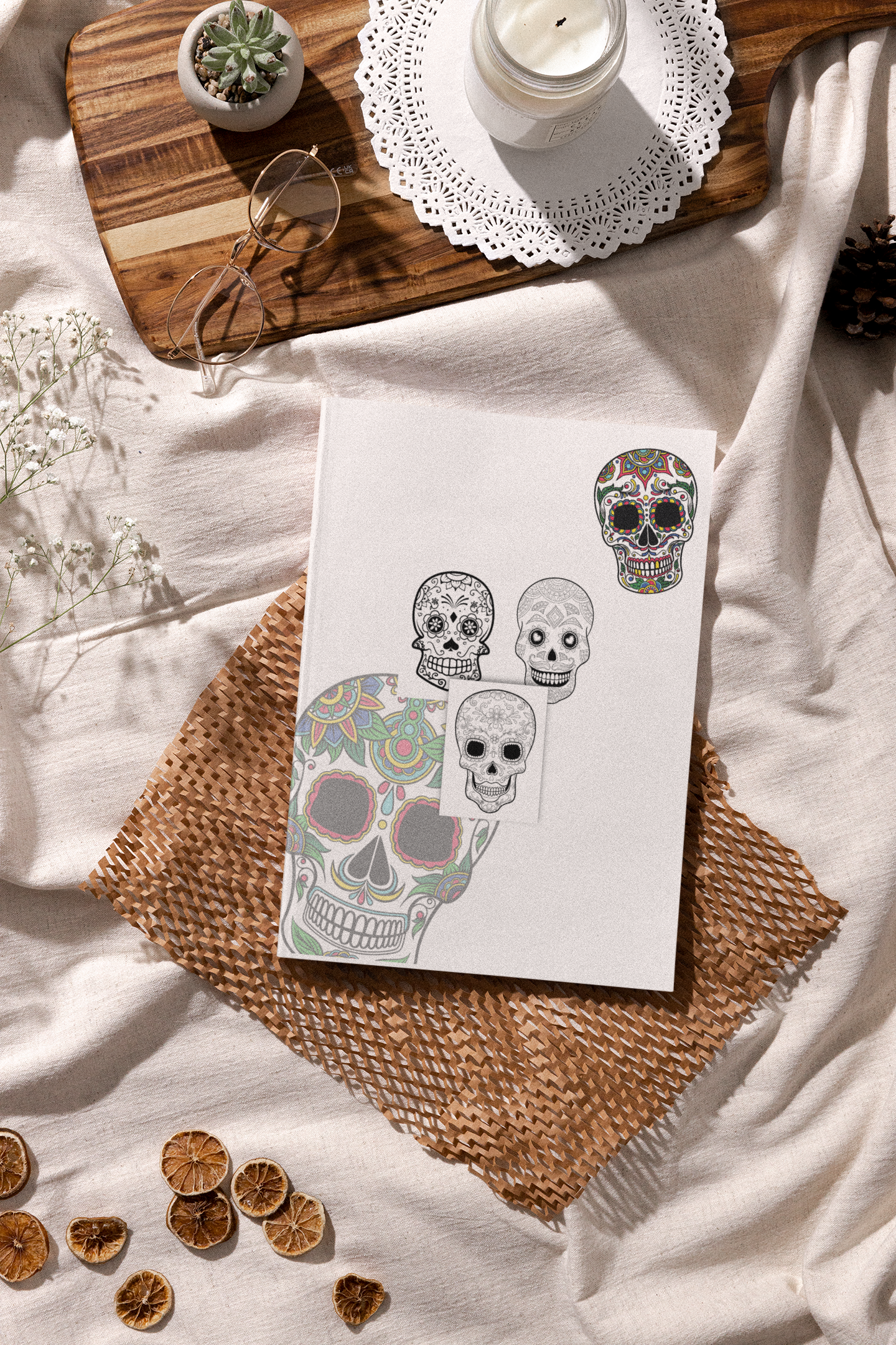 Fun Sugar Skulls Coloring Book