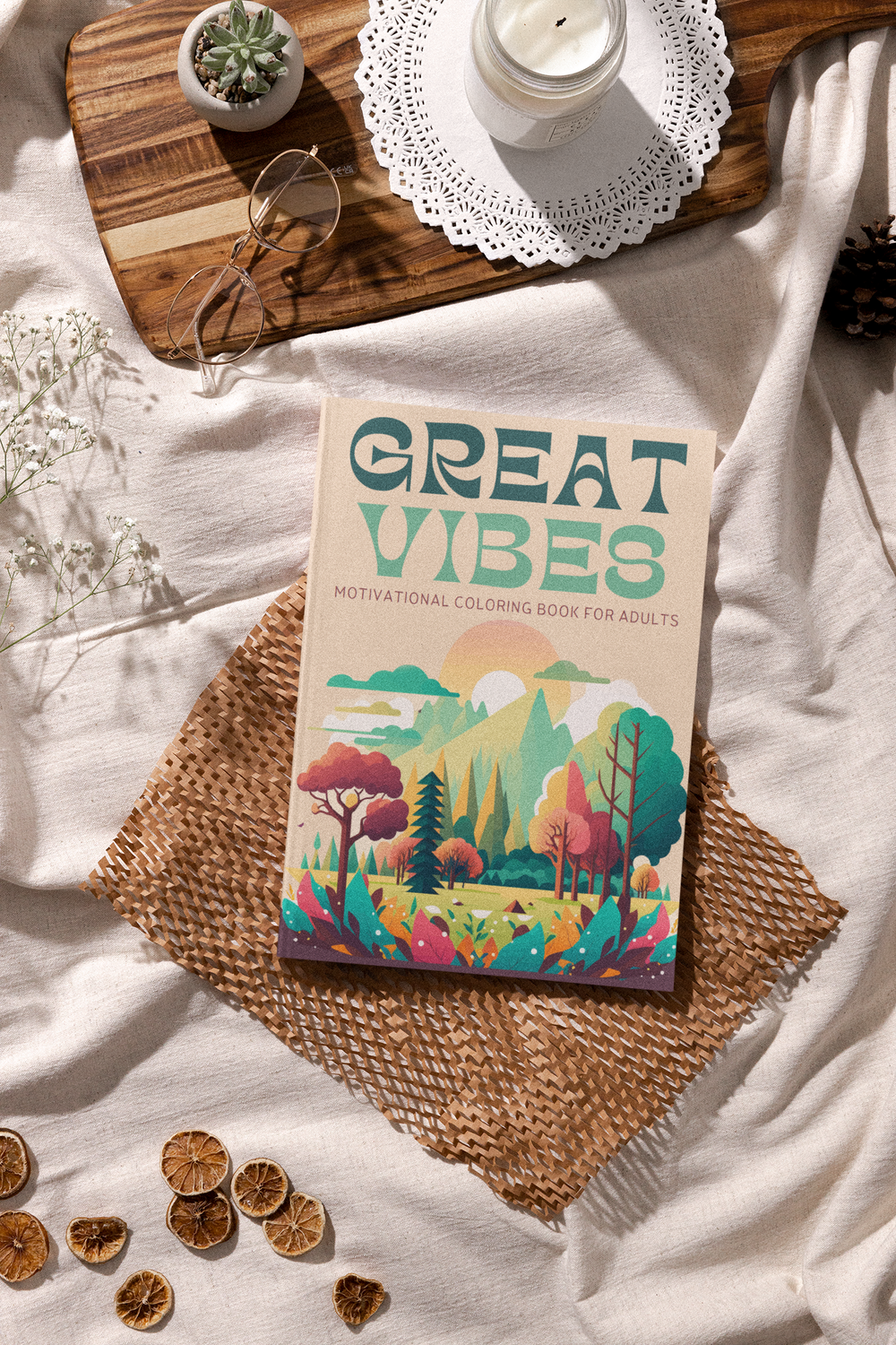 Great Vibes Motivational Coloring Book