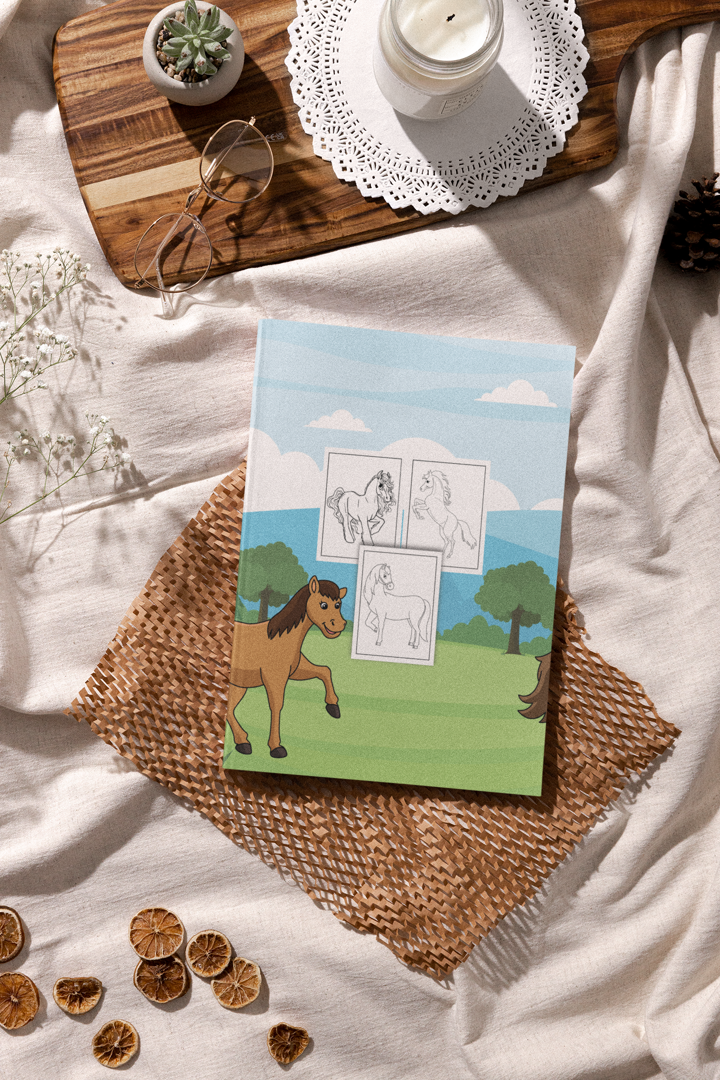 Horses Coloring Book for Girls