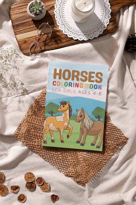 Horses Coloring Book for Girls