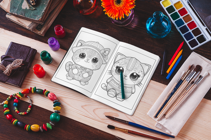 Kittens & Cats Coloring Book