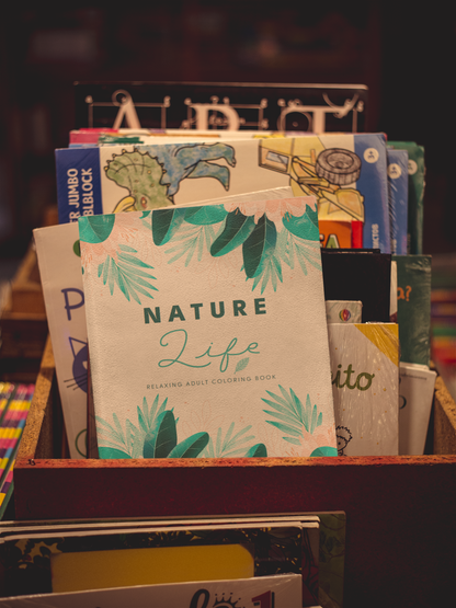 Nature Life Adult Coloring Book